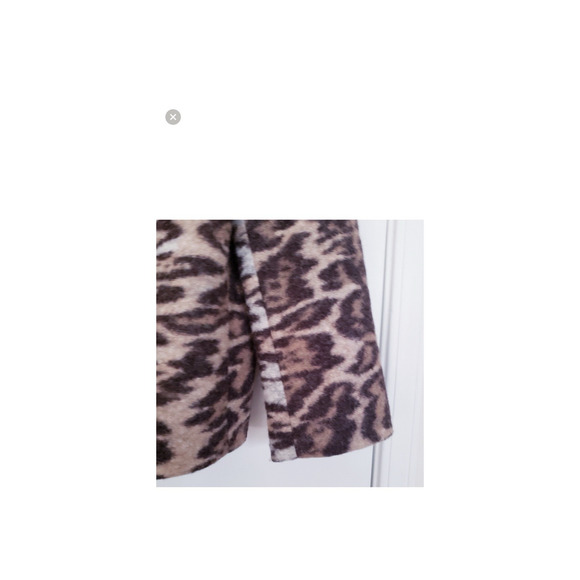 $285 Ann Taylor Small Animal Print Cropped Wool Leopard Y2K Maximalist Retro - Picture 5 of 12